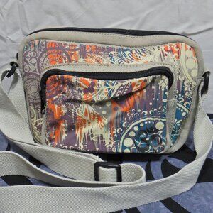 NWOT Mona B Recycled Leather & Cotton Convertible Cross Body / Bike Bag